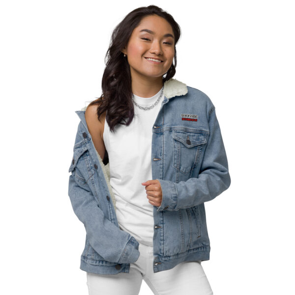 Unisex denim sherpa jacket – Bild 12