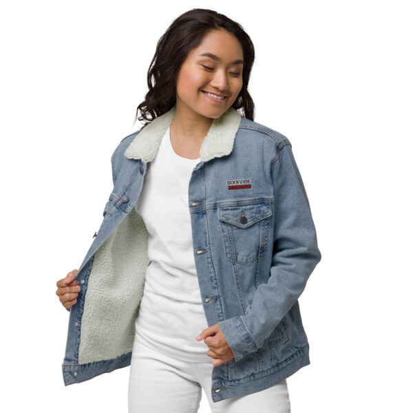 Unisex denim sherpa jacket – Bild 7