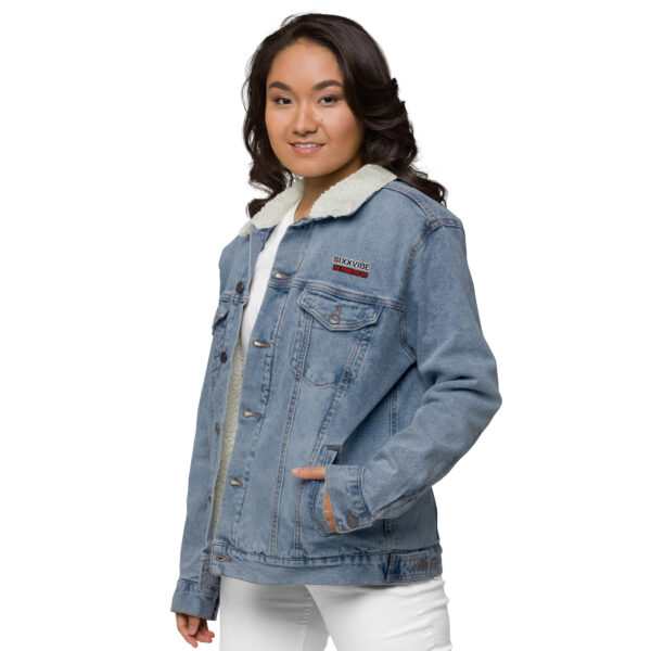 Unisex denim sherpa jacket – Bild 8